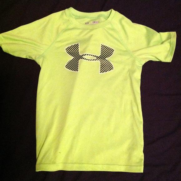 lime green under armour shirt